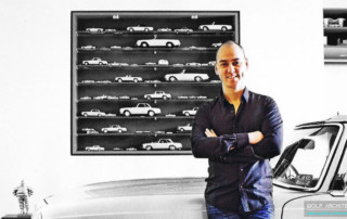 Taras and his car in his office
